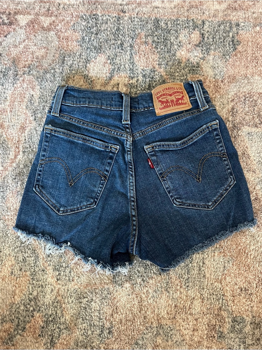 Levi's Women's Dark Blue Denim 501 Shorts